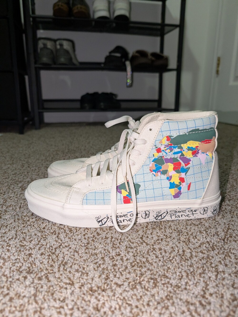 Vans Unisex High-Top Sneakers 'Save Our Planet' Edition Men's 9 Women's 10